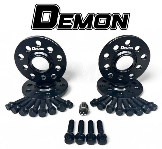 Brightstone Engineering BMW 20mm hub-centric wheel spacer kit with bolts and locks, CNC-machined black aluminium spacers for BMW F10 F20 F30 M2 M3 M4 models, 5x120 PCD 72.6mm centre bore